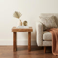 Brown Solid Wood Square Live Edge End Table - 23-inch