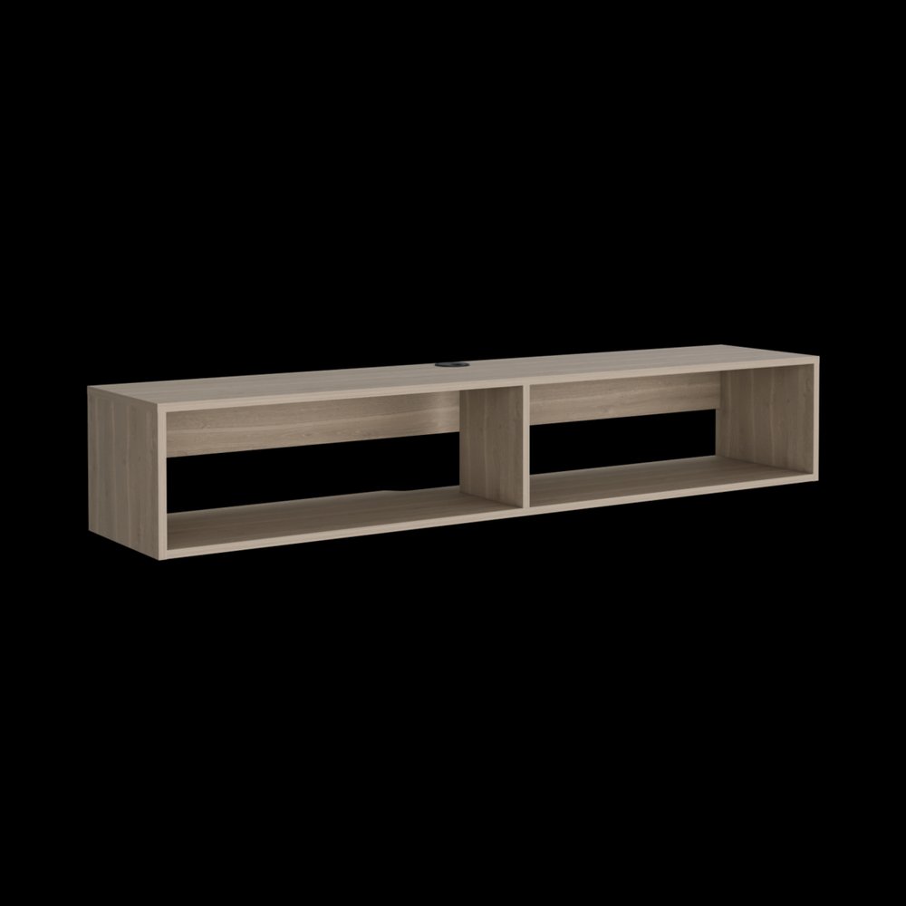 Beige Floating Mount TV Stand - 59-inch