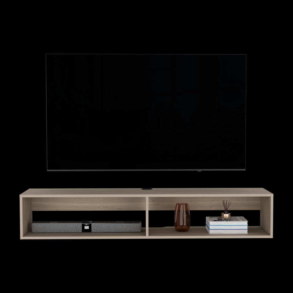 Beige Floating Mount TV Stand - 59-inch
