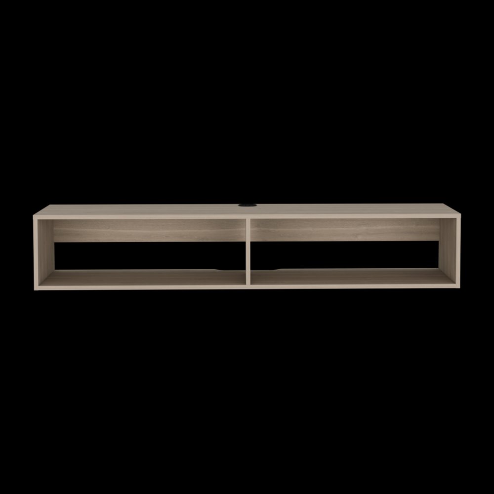 Beige Floating Mount TV Stand - 59-inch