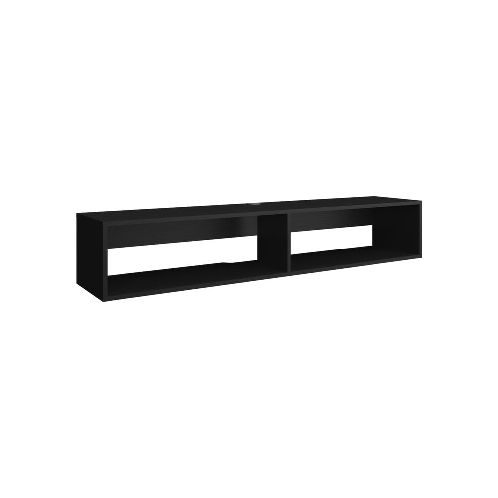 Black Floating Mount TV Stand - 59-inch