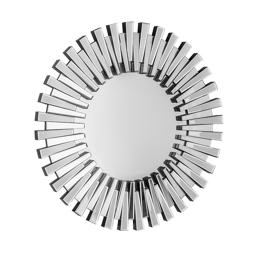 Silver Sunburst Unframed Accent Mirror - 32-inch