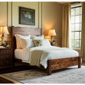 Three Piece Brown Solid Wood Bedroom Set