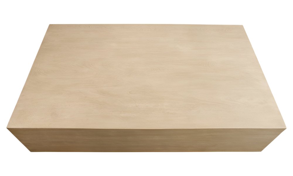 Natural Solid Wood Distressed Coffee Table - 66-inch