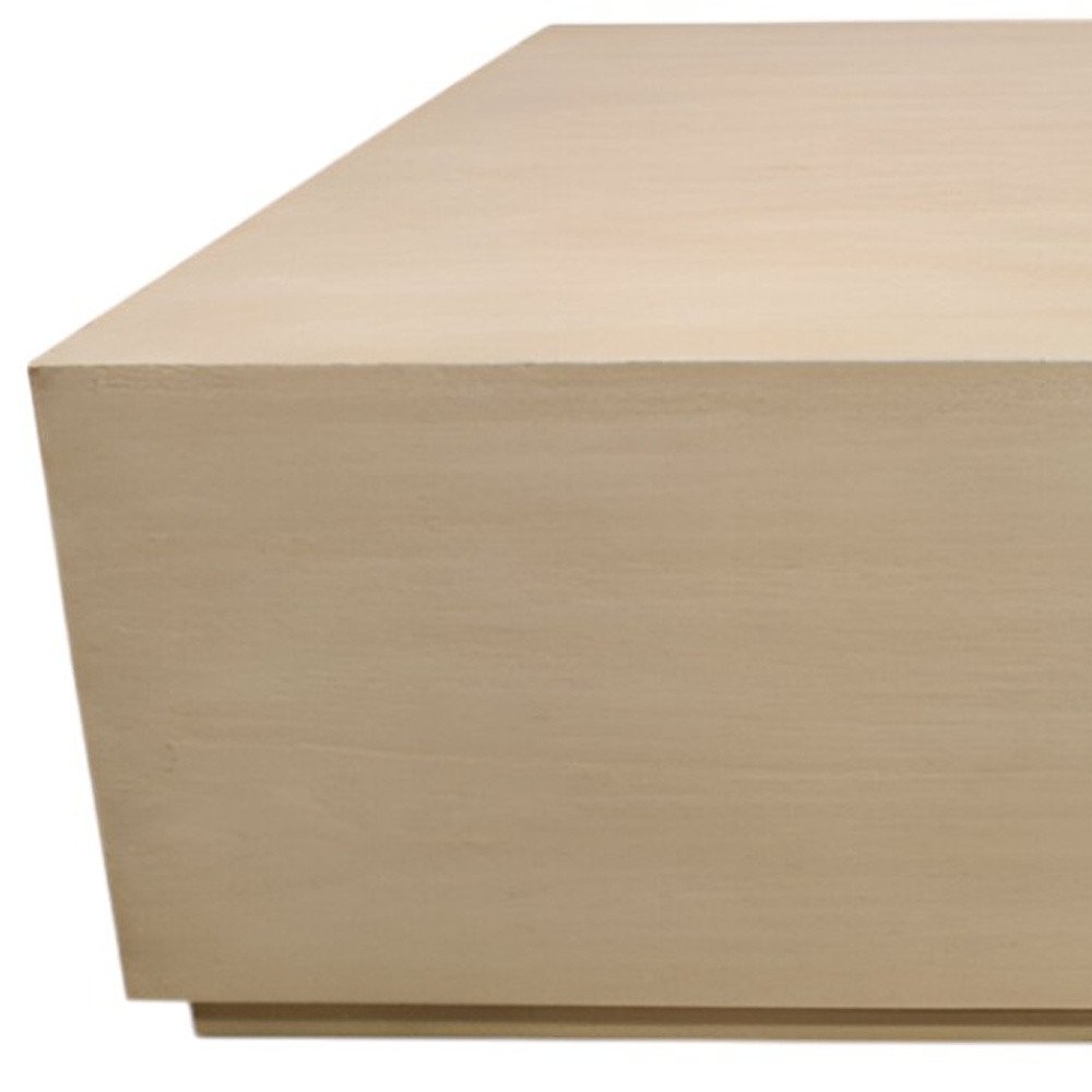 Natural Solid Wood Distressed Coffee Table - 66-inch