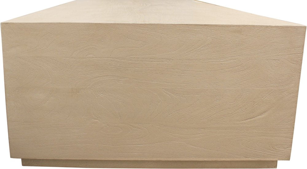 Natural Solid Wood Distressed Coffee Table - 66-inch