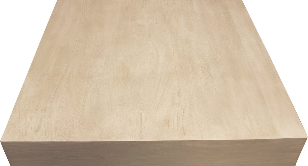 Natural Solid Wood Distressed Coffee Table - 72-inch