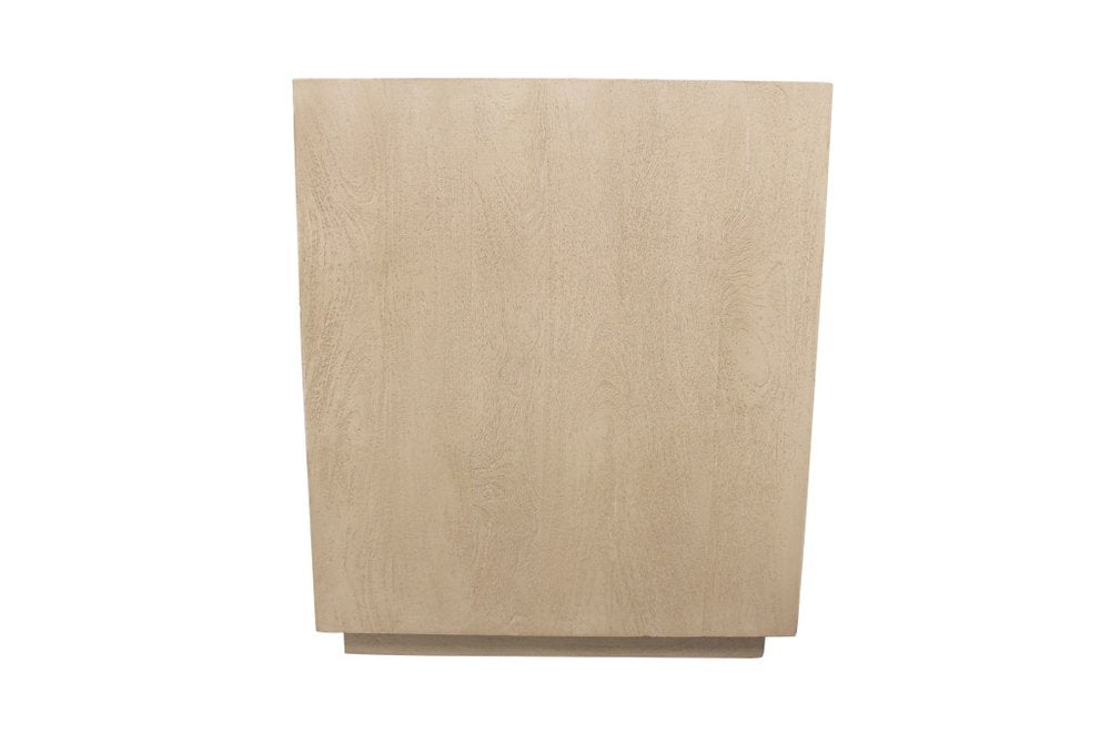 Natural Solid Wood Three Drawer Nightstand - 24-inch