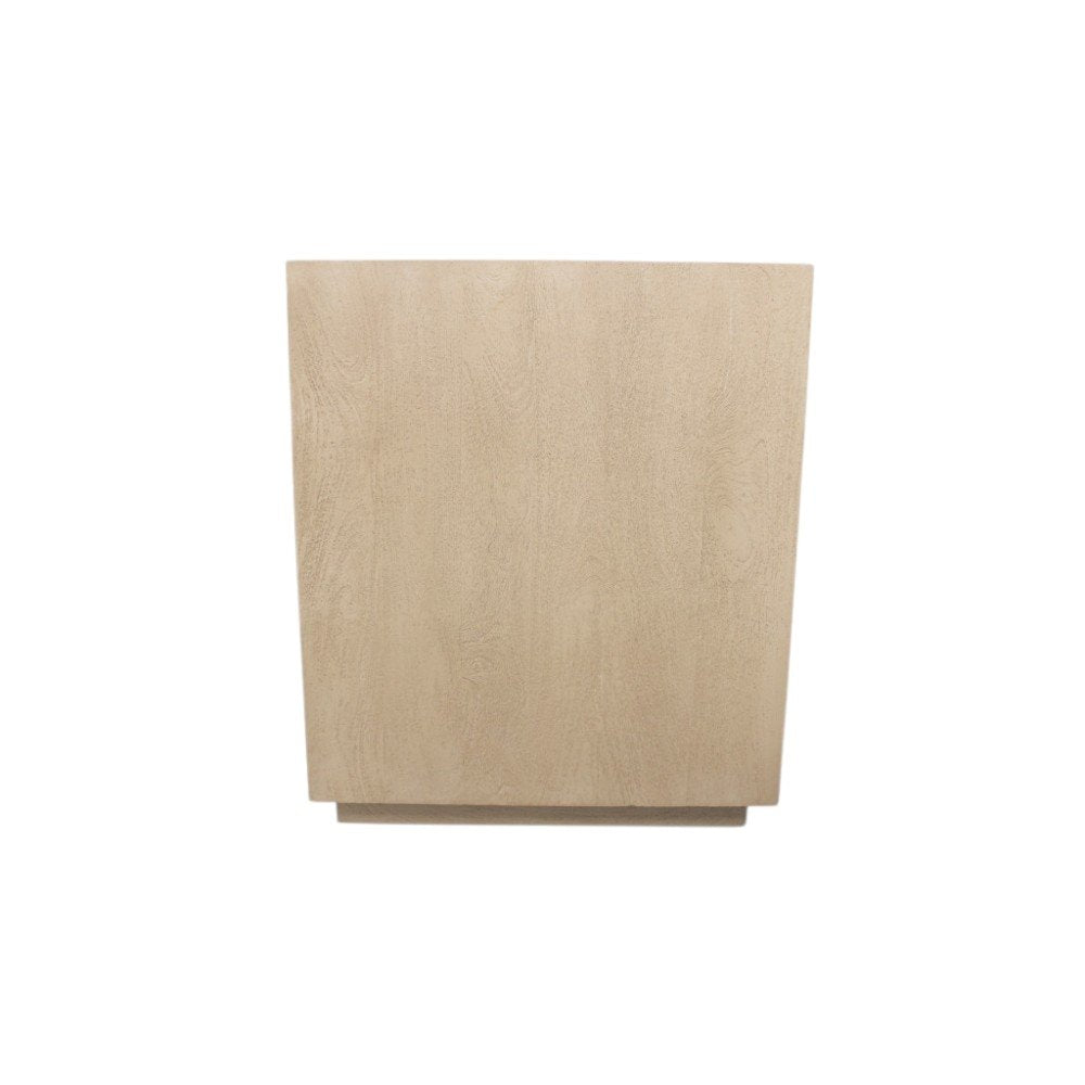 Natural Solid Wood Three Drawer Nightstand - 24-inch