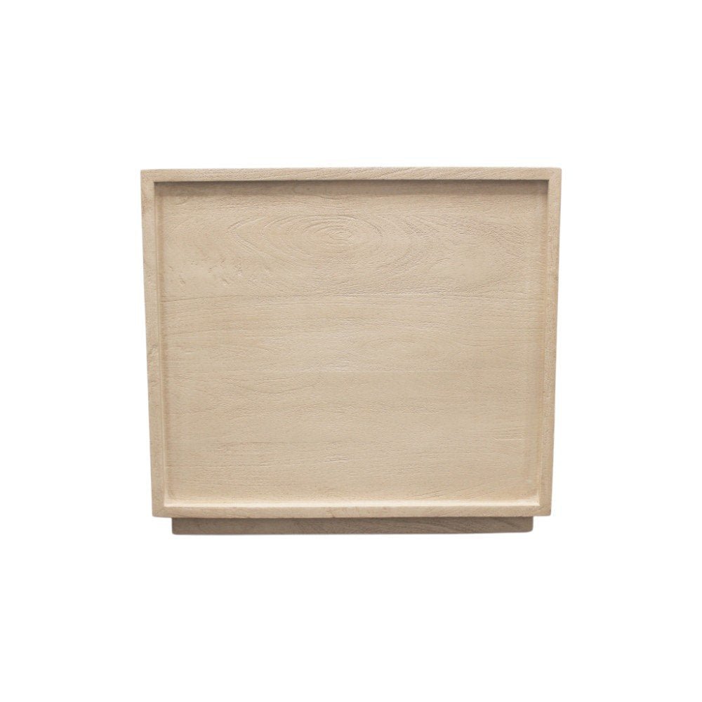Natural Solid Wood One Drawer Nightstand - 24-inch