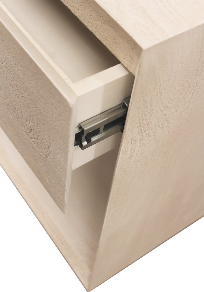 Natural Solid Wood One Drawer Nightstand - 24-inch