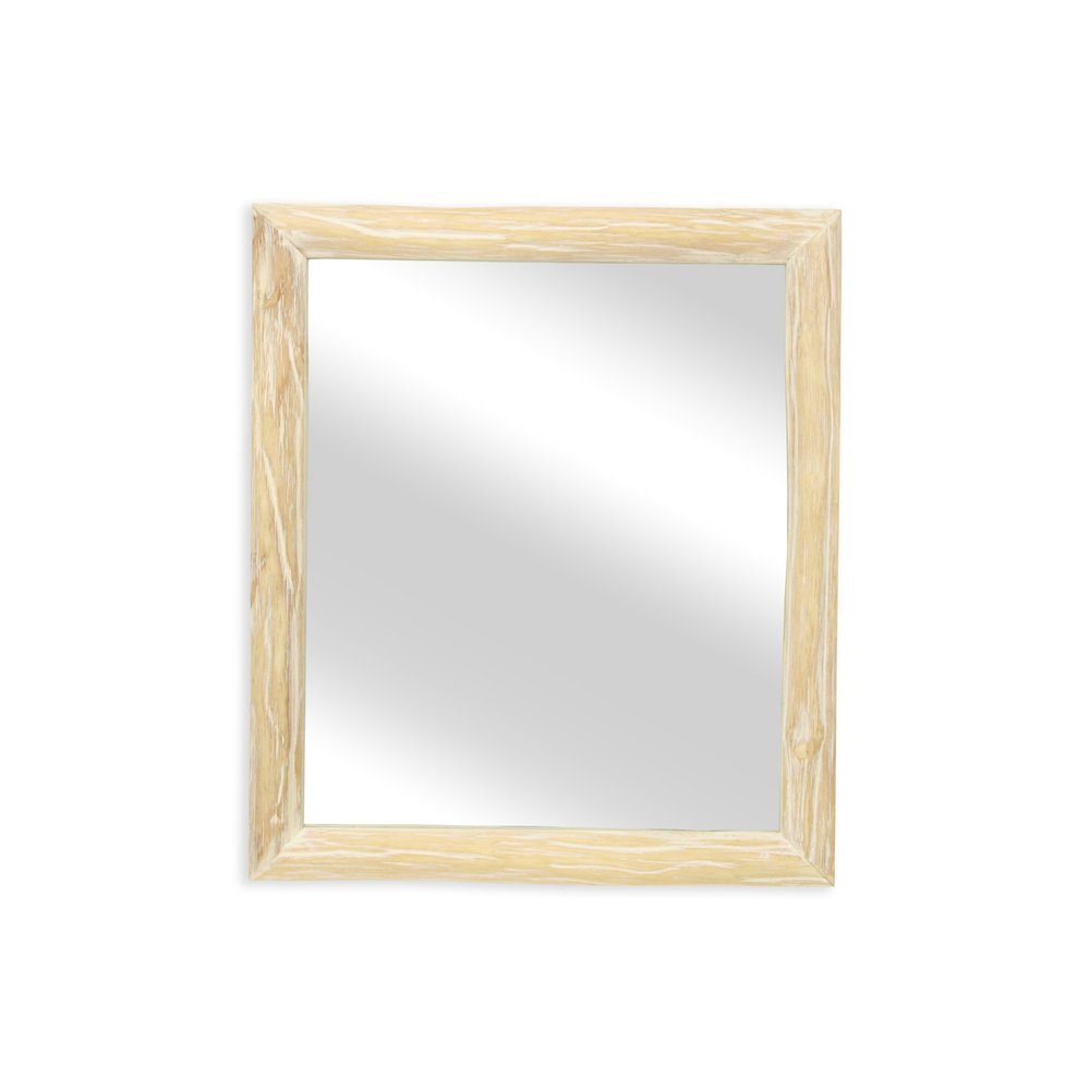 Natural Solid Wood Accent Mirror - 20-inch