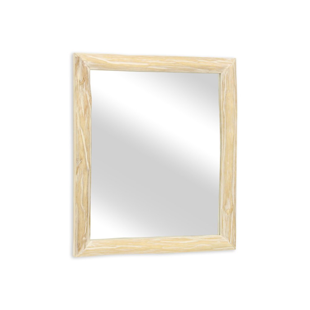 Natural Solid Wood Accent Mirror - 20-inch