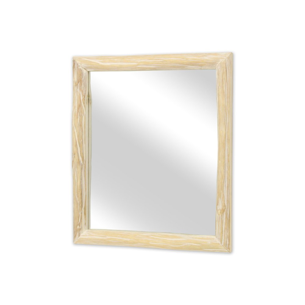 Natural Solid Wood Accent Mirror - 20-inch