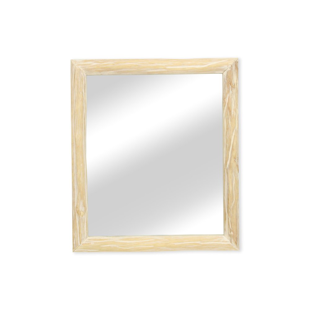 Natural Solid Wood Accent Mirror - 20-inch