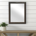 Black Solid Wood Accent Mirror - 20-inch
