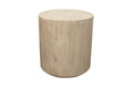 Natural Distressed Solid Wood Round Pedestal End Table - 20-inch
