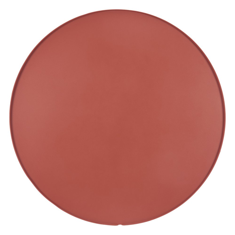Brown Aluminum Round Drum End Table - 19-inch