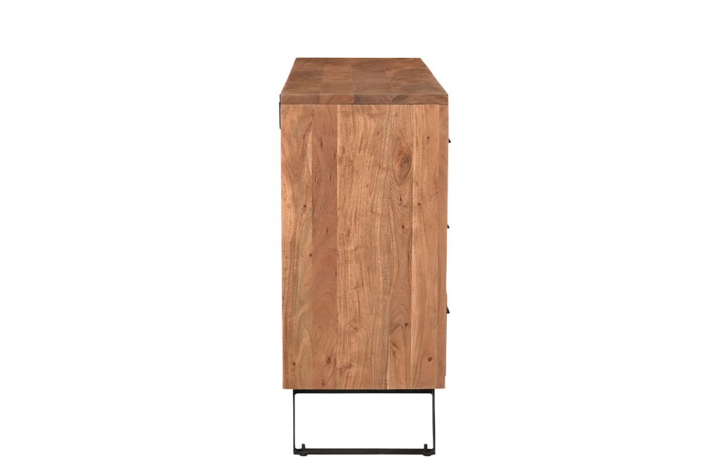 Natural Live Edge Solid Wood Six Drawer Double Dresser - 60-inch