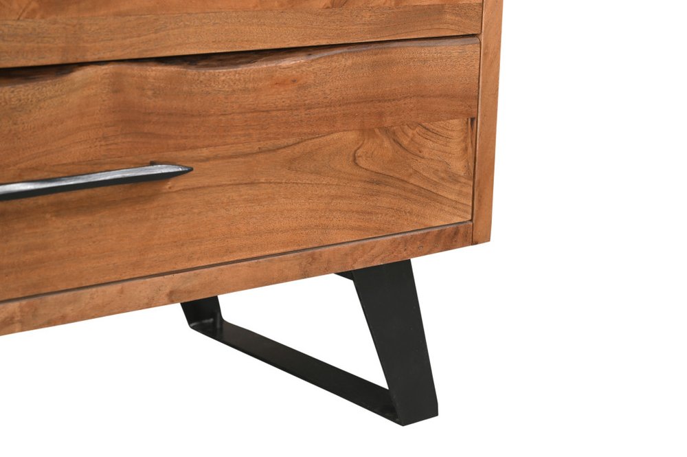 Natural Live Edge Solid Wood Six Drawer Dresser - 36-inch