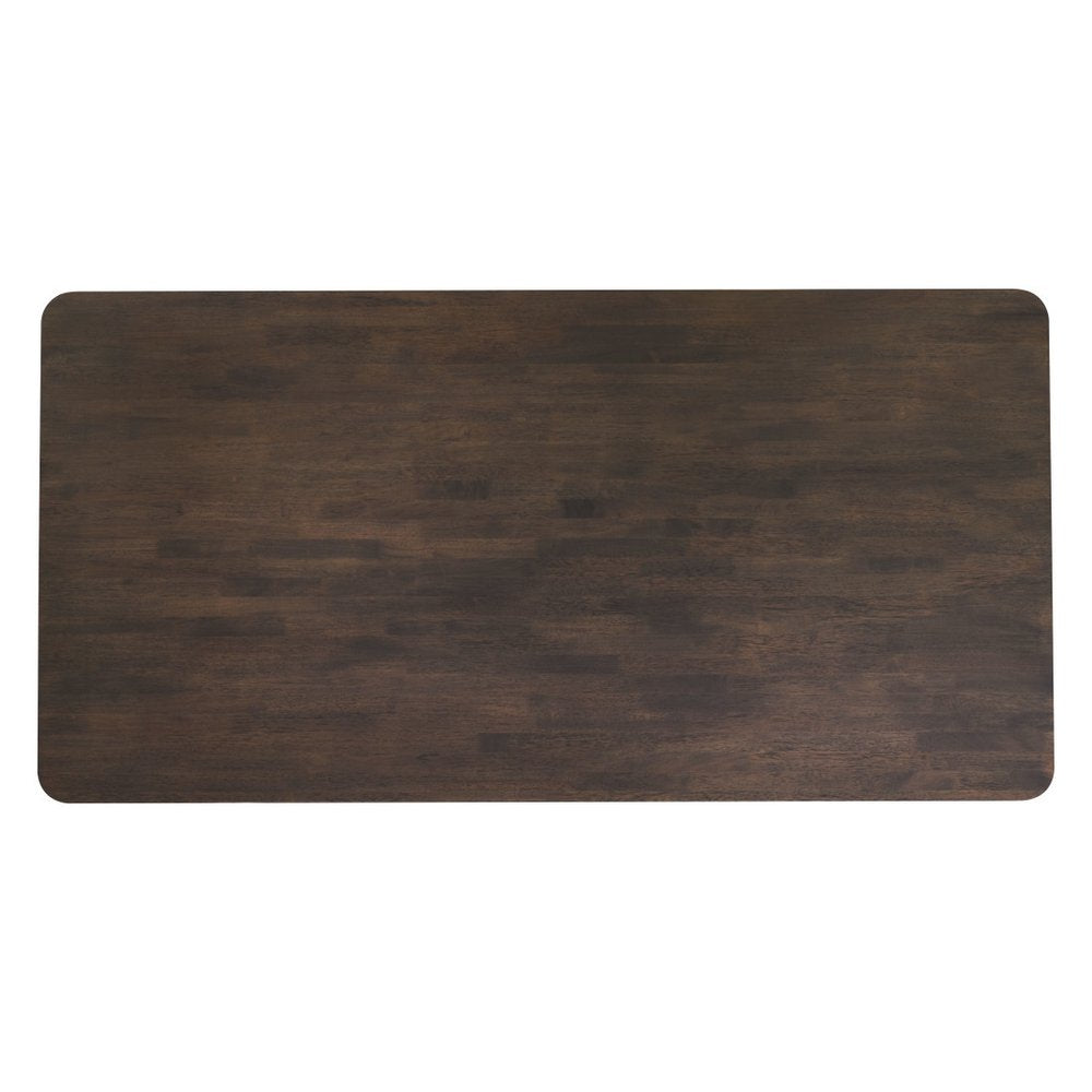 Espresso Solid Wood Dining Table - 79-inch