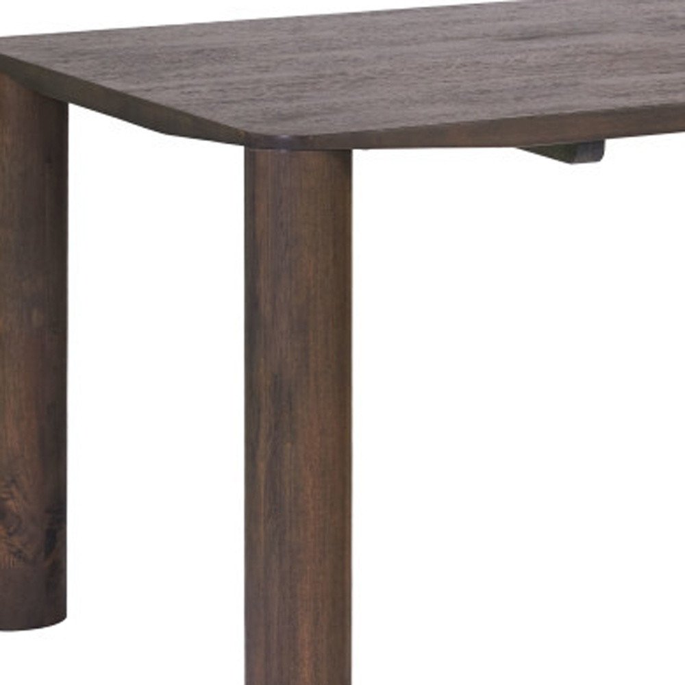 Espresso Solid Wood Dining Table - 79-inch