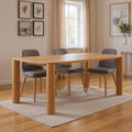 Natural Solid Wood Dining Table - 79-inch