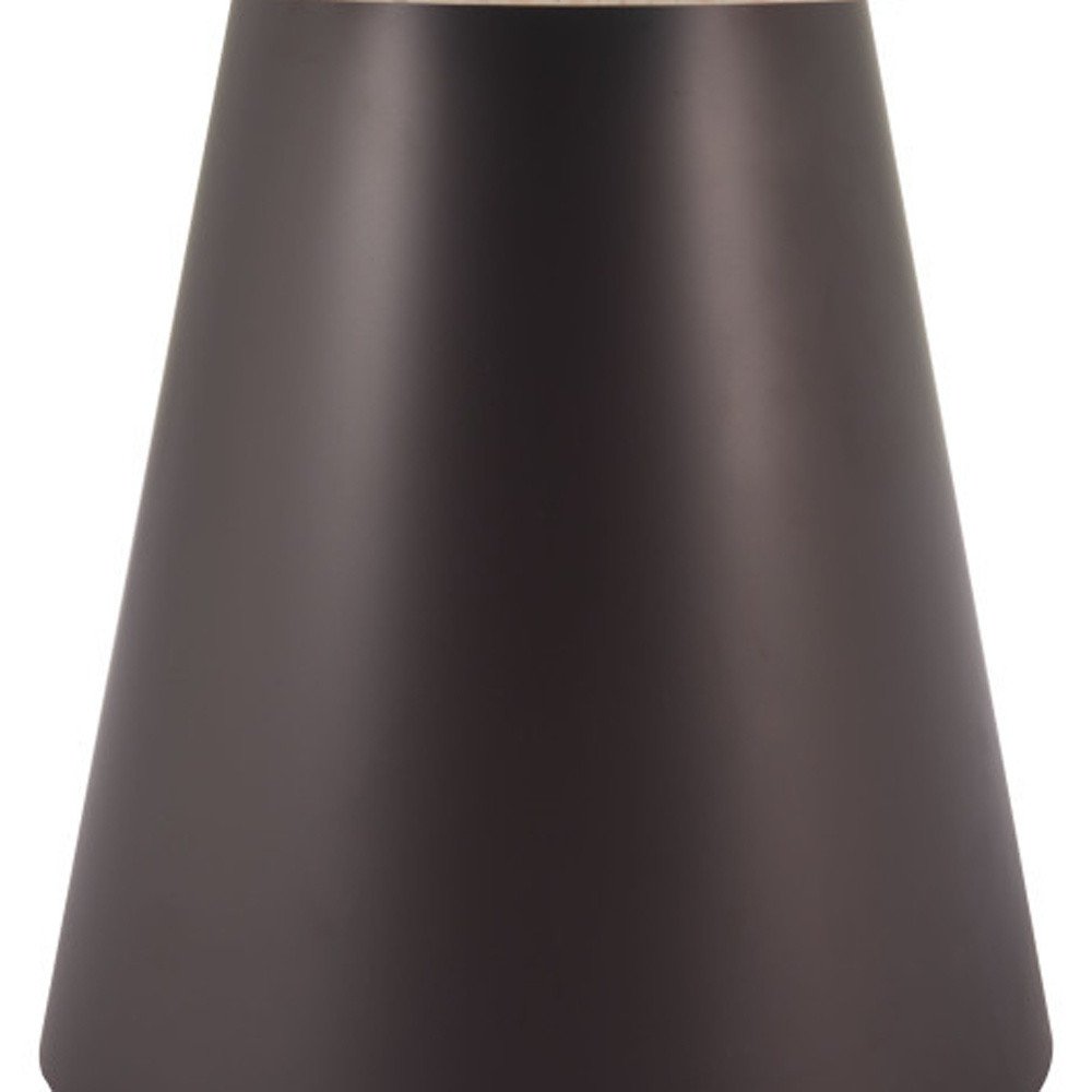 Beige and Black Wood and Steel Faux Terrazzo Round Top Dining Table - 48-inch