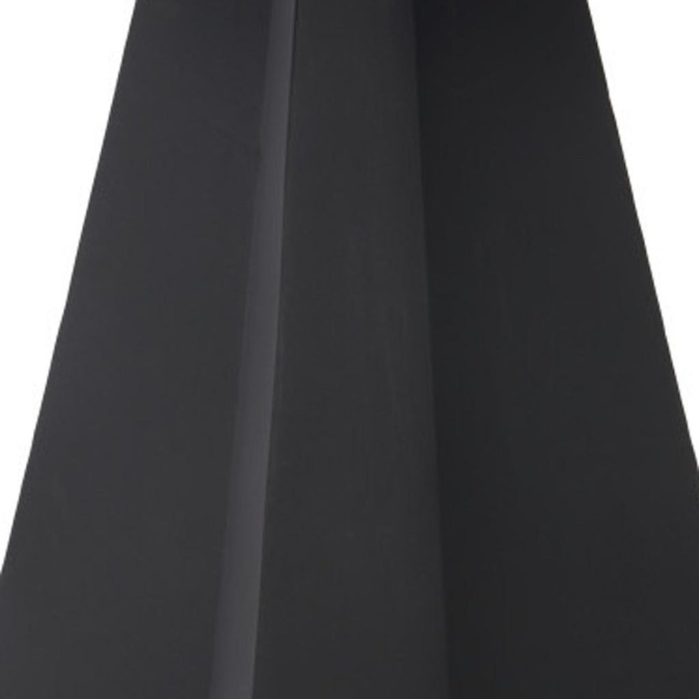 White and Black Sintered Stone and Steel Pedestal Base Round Dining Table