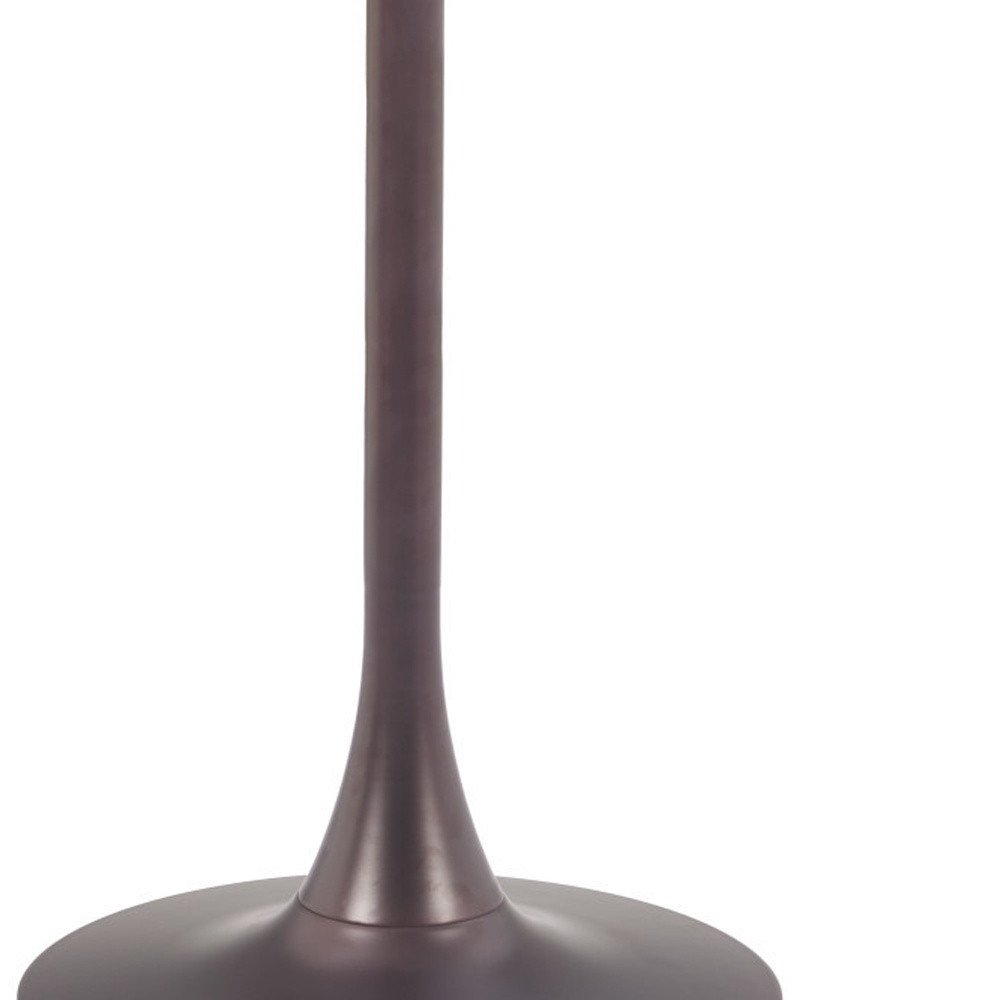 Black Wood and Steel Faux Terrazzo Pedestal Base Square Dining Table - 24-inch