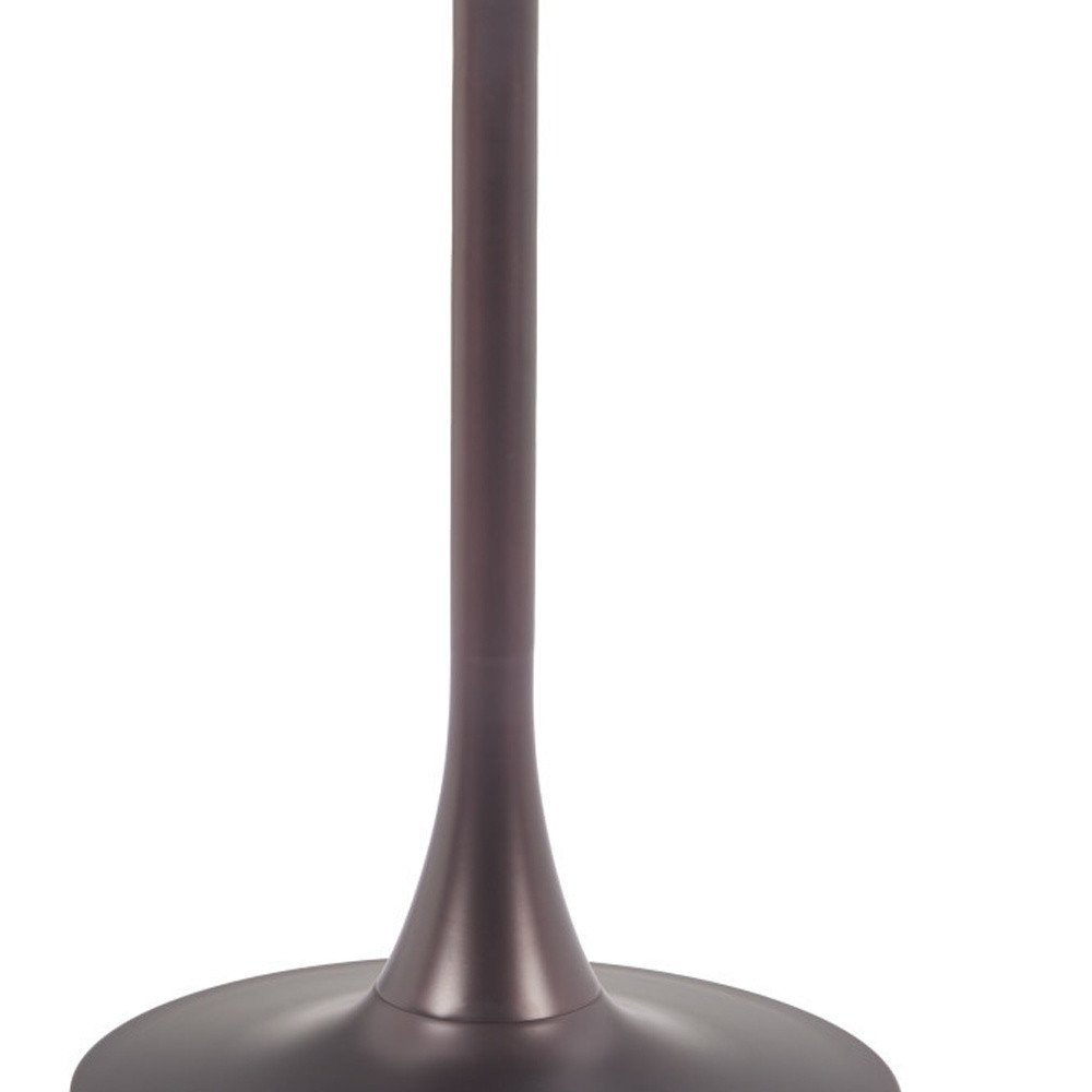 Gray Wood and Steel Faux Terrazzo Pedestal Base Square Dining Table - 24-inch