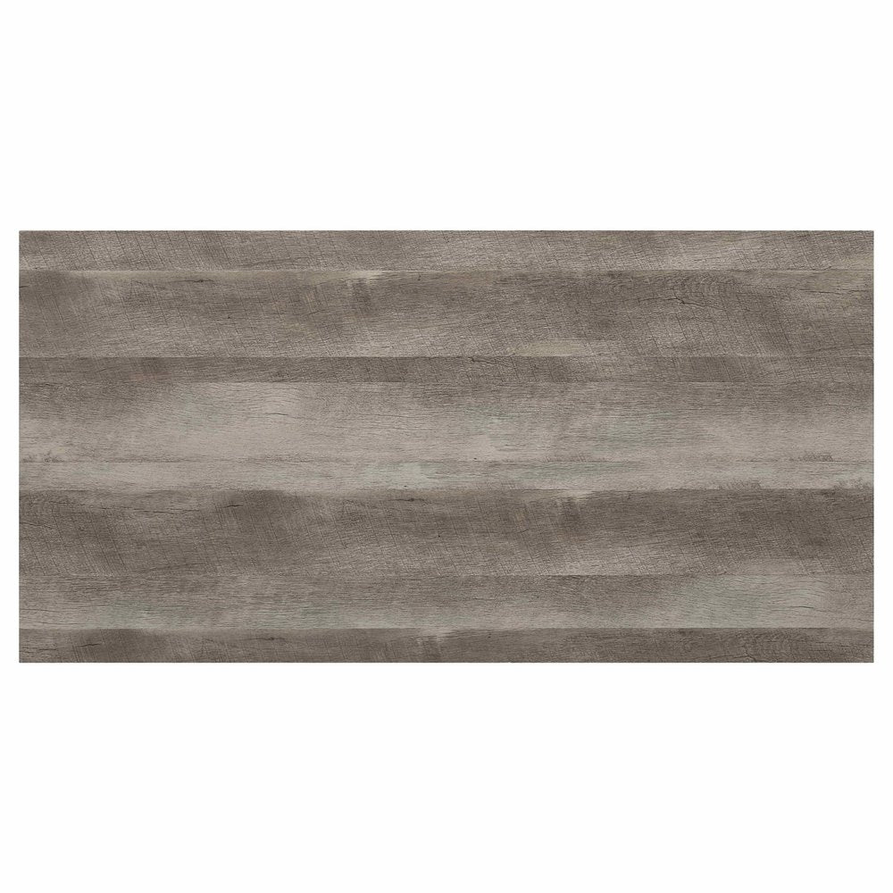 Oak and Black Wood and Metal Distressed Frame Coffee Table - 47-inch