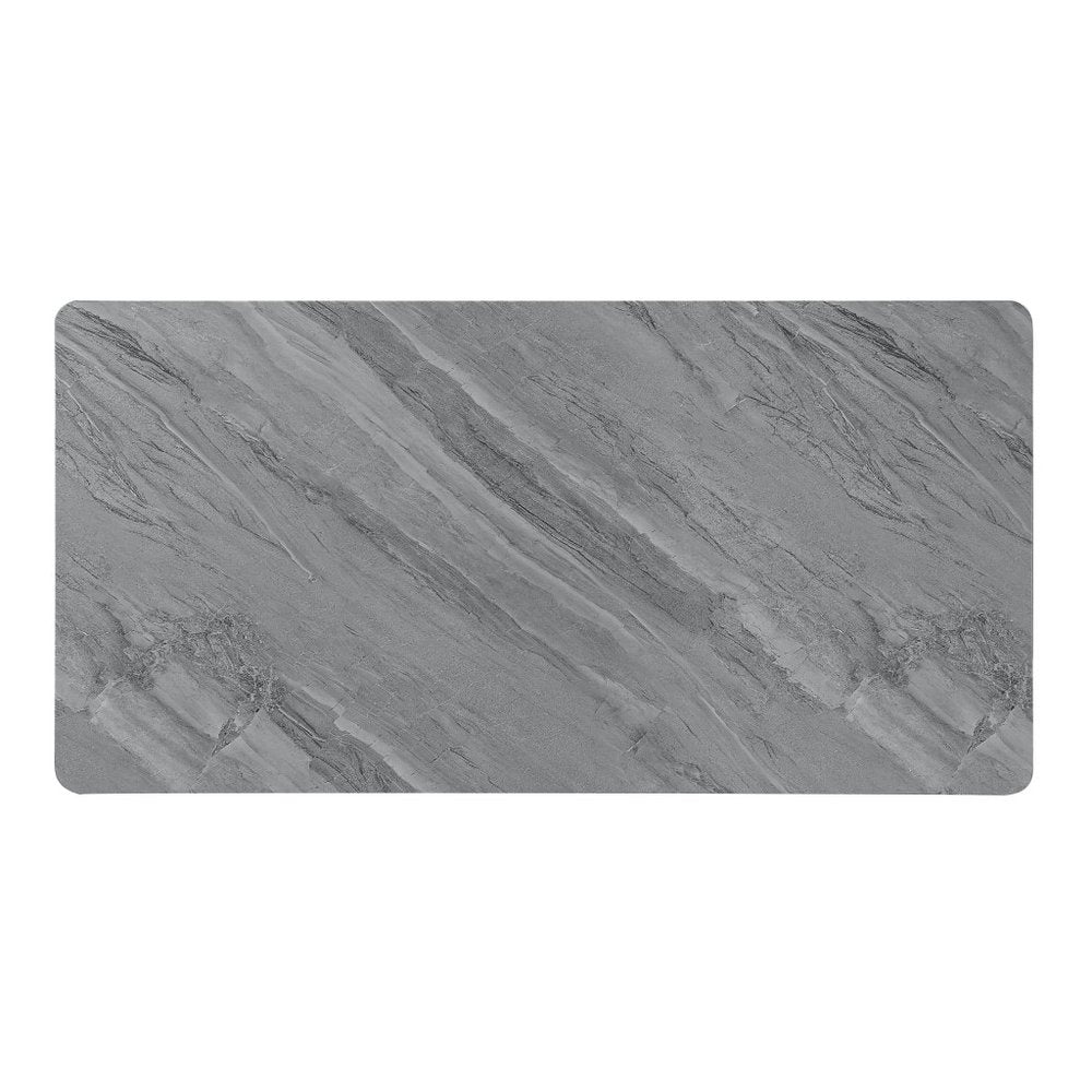 Gray White and Black Faux Marble Wood and Steel Lift Top Coffee Table