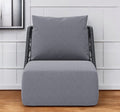 Gray Outdoor Accent Chair with Gray Cushions - 33-inch