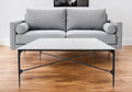 Black and White Genuine Marble and Iron Square Coffee Table - 42-inch