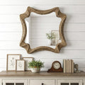 Brown Abstract Floating Rope Framed Accent Mirror - 38-inch