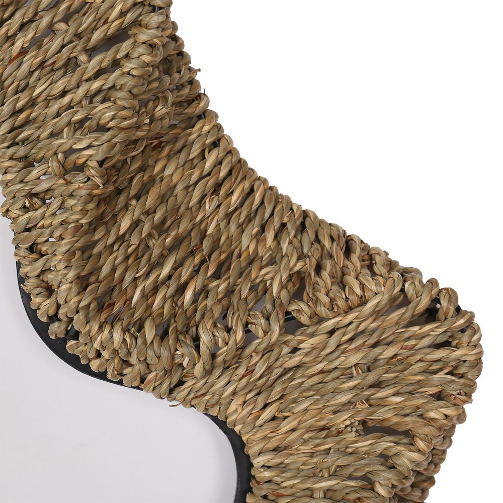Brown Abstract Floating Rope Framed Accent Mirror - 38-inch