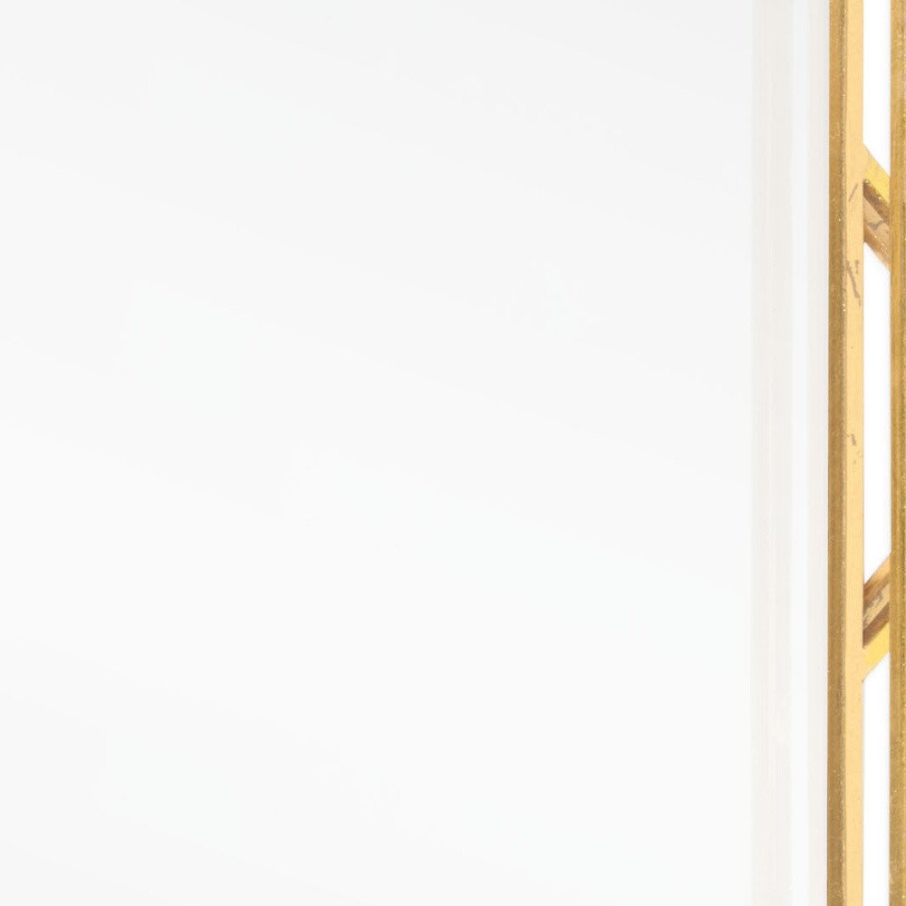 Gold Metal Geo Square Accent Mirror - 24-inch