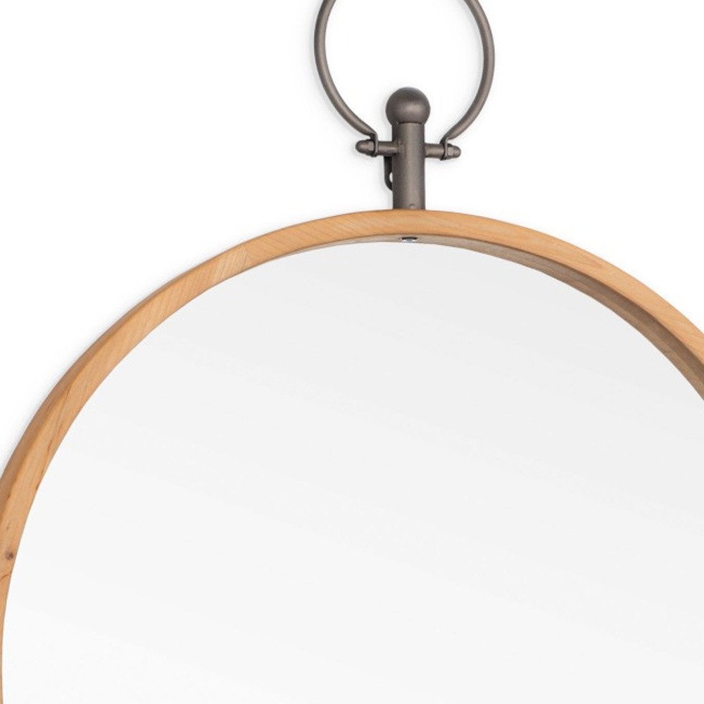 Bronze Round Metal Framed Accent Mirror - 30-inch