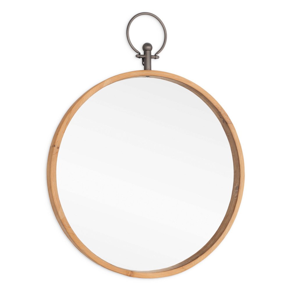 Bronze Round Metal Framed Accent Mirror - 30-inch