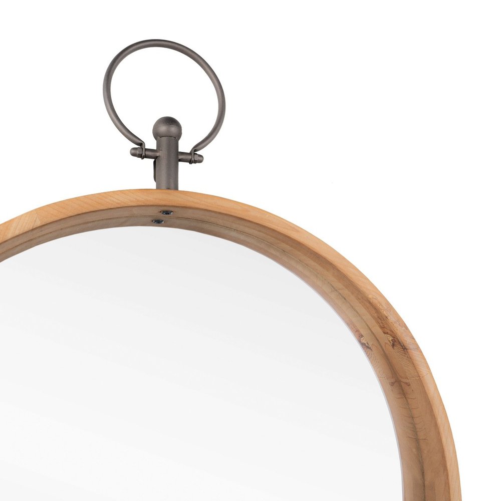 Bronze Round Metal Framed Accent Mirror - 30-inch