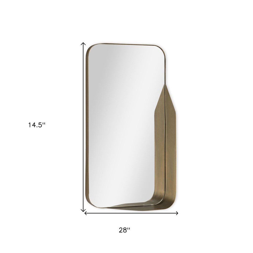 Bronze Metal Accent Mirror - 28-inch