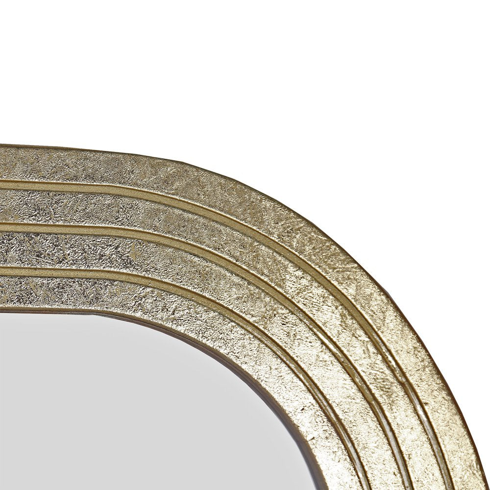 Gold Wood Abstract Accent Mirror - 48-inch