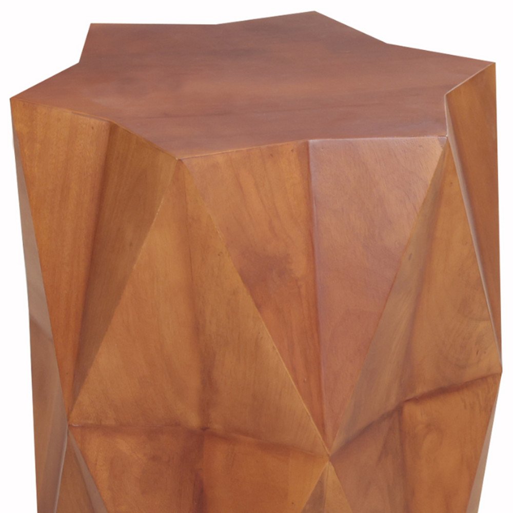 Brown Solid Wood End Table - 24-inch