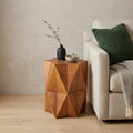 Brown Solid Wood End Table - 24-inch
