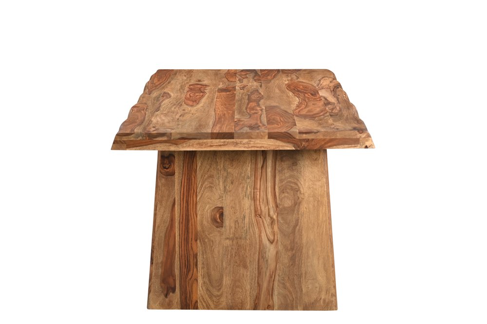 Six Piece Brown Solid Wood Dining Set with Four Chairs