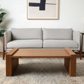 Natural Solid Wood Sled Coffee Table - 48-inch