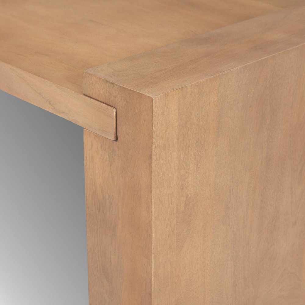Natural Solid Wood Sled Coffee Table - 48-inch