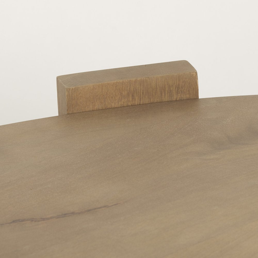 Natural Solid Wood Oval Coffee Table - 48-inch
