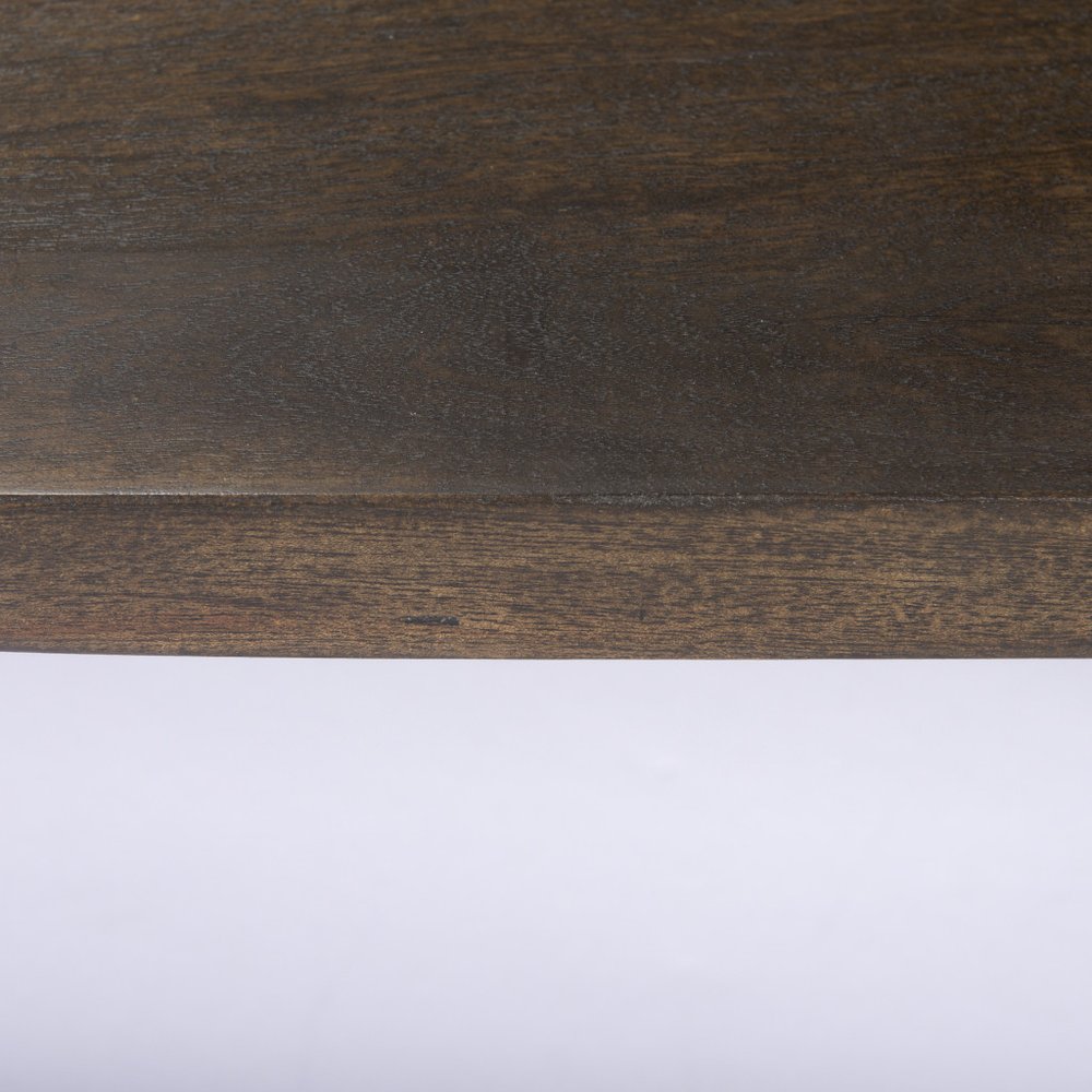 Dark Brown Solid Wood Double Pedestal Coffee Table - 55-inch